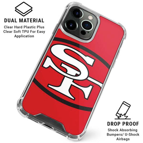 NFL San Francisco 49ers Retro Logo iPhone 16 Pro Clear Case